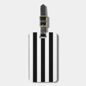 Groot zwart-wit - verticaal Striptiepatroon Bagagelabel (Voorkant verticaal)
