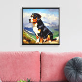 Groot Zwitsers Berghond Canvas Afdruk (Insitu (Woonkamer))