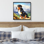 Groot Zwitsers Berghond Canvas Afdruk (Insitu (Slaapkamer))