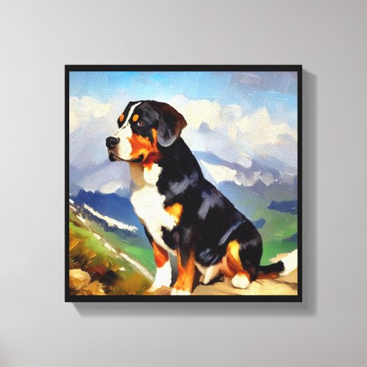 Groot Zwitsers Berghond Canvas Afdruk (Voorkant)