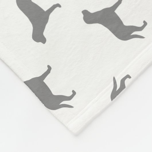 Groot Zwitsers gebergte Dog Silhouettes Pattern Fleece Deken (Hoek)