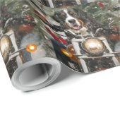 Groot-Zwitserse bergritten motorfiets kerst Cadeaupapier (Rol Hoek)