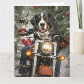 Groot-Zwitserse bergritten motorfiets kerst Kaart (Voorkant)