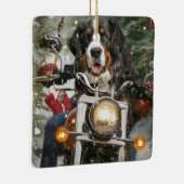 Groot-Zwitserse bergritten motorfiets kerst Keramisch Ornament (Rechts)