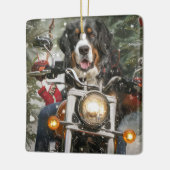 Groot-Zwitserse bergritten motorfiets kerst Keramisch Ornament (Links)