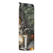 Groot-Zwitserse bergritten motorfiets kerst Thermosbeker (Geroteerd rechts)