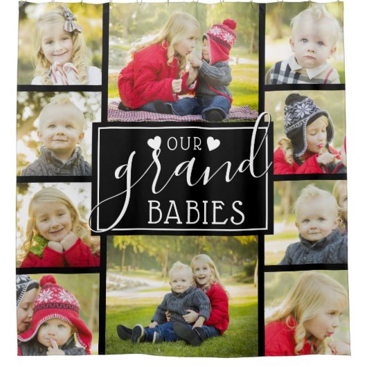 Grootbaby's kinder Foto collage Douchegordijn (Voorkant)