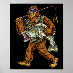 Grootbekbaars Vissen Bigfoot Visser 1 Poster