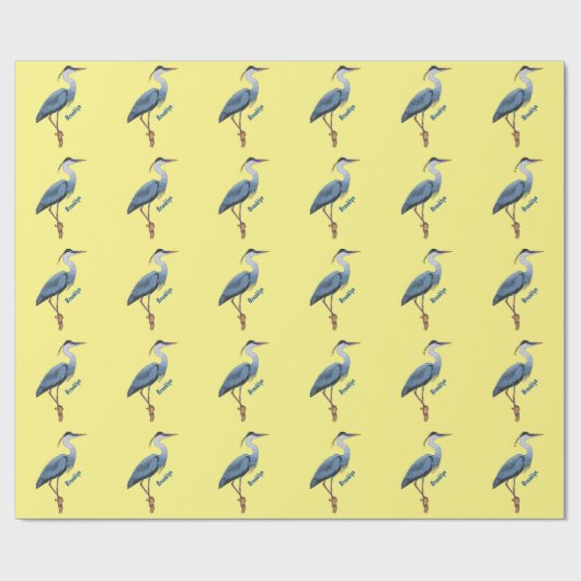 Grootblauwe cartoon afbeelding cadeaupapier (Vlak)