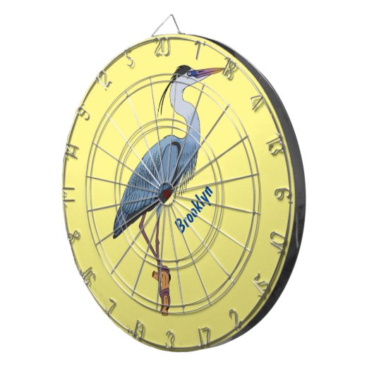 Grootblauwe cartoon afbeelding dartbord (Voorkant Rechts)