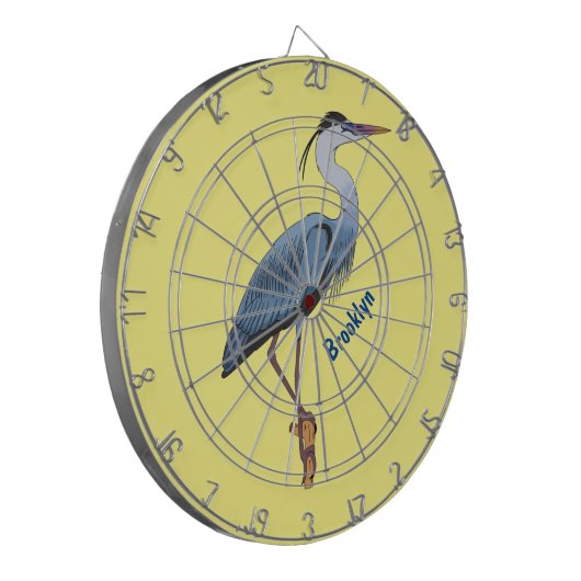 Grootblauwe cartoon afbeelding dartbord (Voorkant Links)