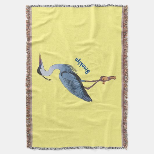 Grootblauwe cartoon afbeelding deken (Voorkant Verticaal)