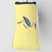 Grootblauwe cartoon afbeelding golfheadcover (Draai 90)