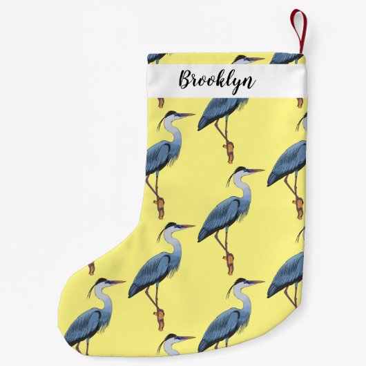 Grootblauwe cartoon afbeelding kleine kerstsok (Achterkant)