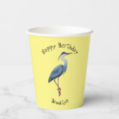 Grootblauwe cartoon afbeelding papieren bekers (Achterkant)