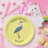 Grootblauwe cartoon afbeelding papieren bordje (Feest)