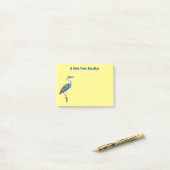 Grootblauwe cartoon afbeelding post-it® notes (Op bureau)