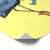 Grootblauwe cartoon afbeelding poster (Hoek)