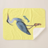 Grootblauwe cartoon afbeelding sherpa deken (Voorkant (horizontaal))