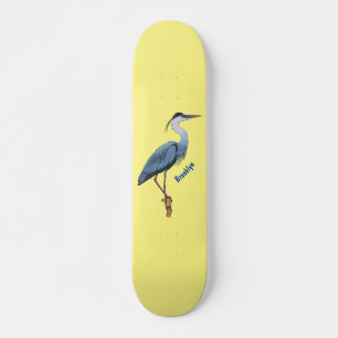 Grootblauwe cartoon afbeelding skateboard