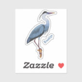 Grootblauwe cartoon afbeelding sticker (Vel)