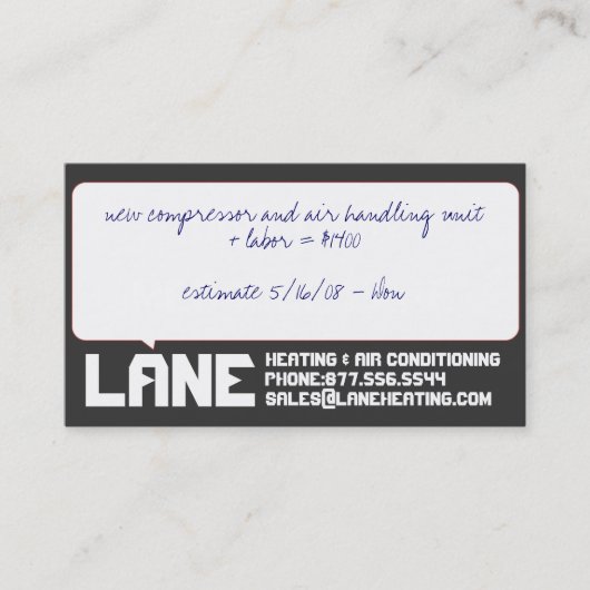 Grootboxschattingen Visitekaartje (Voorkant)