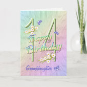 Grootdochter 14th Birthday Butterfly Garden Kaart (Voorkant)