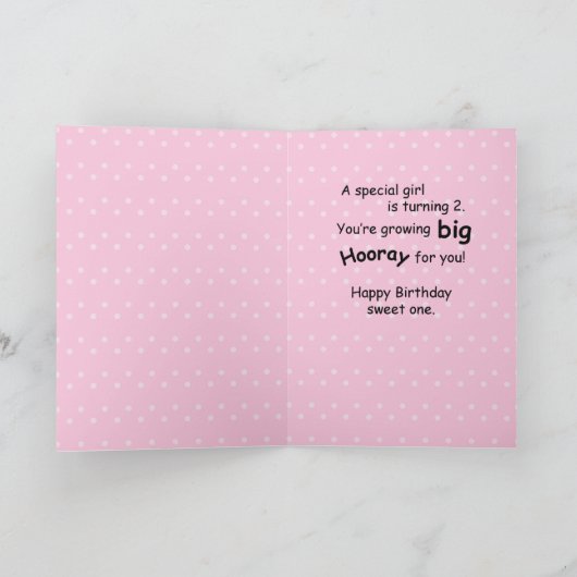 Grootdochter 2e verjaardag, Peek-a-Boo Kitten Kaart (Binnen)