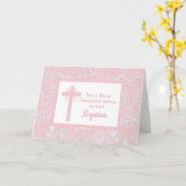 Grootdochter Baptism Religieuze Gefeliciteerd Kaart (Gele Bloem)