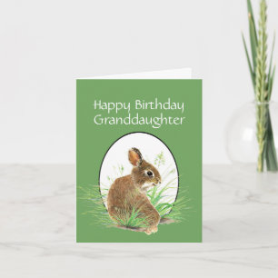 Grootdochter Birthday Bunny Love Grandma Grandpa Kaart