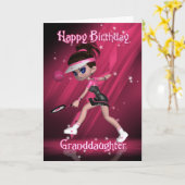 Grootdochter Birthday Card - Tennis Kaart (Gele Bloem)