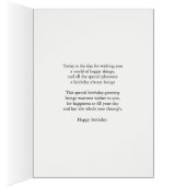 Grootdochter Birthday Scroll en Flowers (Binnen (Rechts))