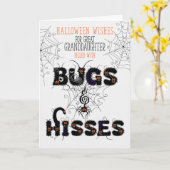 Grootdochter Bugs en Hisses Halloween Kaart (Gele Bloem)