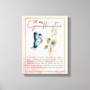 Grootdochter Gifts   Van opa Grandma Canvas Afdruk