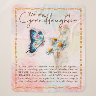 Grootdochter Gifts Van opa Grandma Familie Sherpa Deken