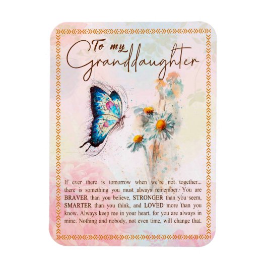 Grootdochter Gifts | Van opa Grandma Magneet (Verticaal)