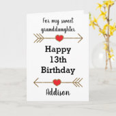 Grootdochter Happy 13th Birthday Kaart (Gele Bloem)