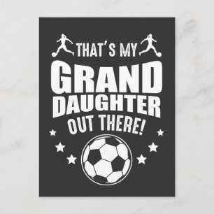 Grootdochter Soccer Girl Proud grootouders Briefkaart