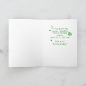 Grootdochter Unicorn St. Patrick's Day Wish Kaart (Binnen)