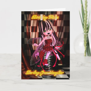 Grootdochter verjaardag met Moonies Cutie Pie Goth Kaart