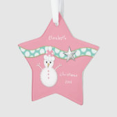 Grootdochter voor kerstsnowman ornament (voorkant)