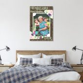 Grootfoto - Rustic Wood en Floral Canvas Afdruk (Insitu (Slaapkamer))