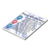 Grootgedicht - 80e geboortedagontwerp notitieblok (Gedraaid)