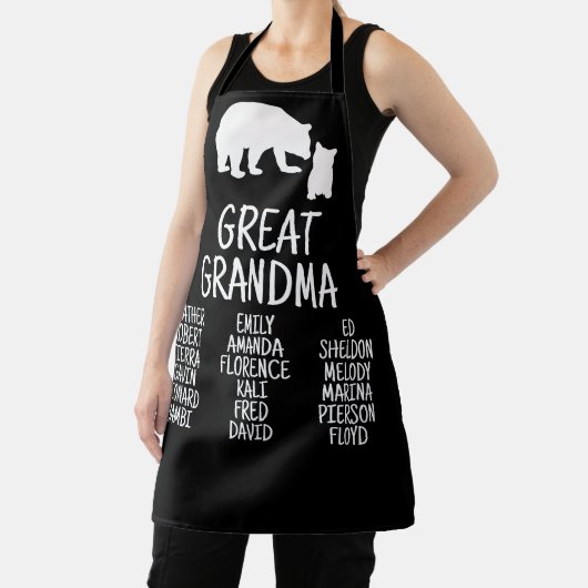 Grootgrootmagift met grootkind Names Rustisch Beer Schort (Insitu)