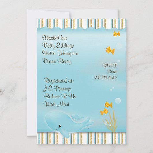 Groothandel in grote Baby showers Kaart (Achterkant)