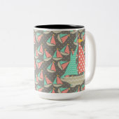 Groothandelsvaartuigen Tweekleurige Koffiemok (Voorkant rechts)