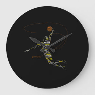 Grootheid Basketbal Typografie Grote Klok