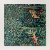 GROOTHERIE, BOSBOUWDIEREN, HAREN, Fox, groene olie Legpuzzel (Verticaal)