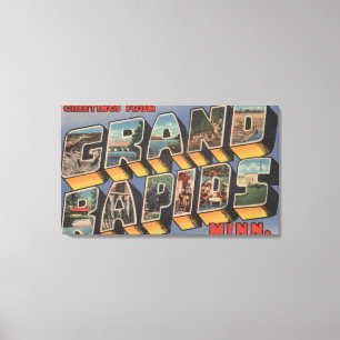 Groothertogdom Rapiden, Minnesota - Grote lettertj Canvas Afdruk