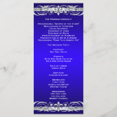 Groothertogin Blue Scroll Blauwgroen huwelijksprog Programma (Achterkant)